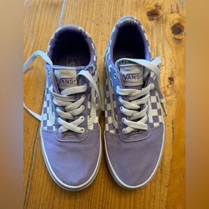 Vans Kids Lavender Checkered Sneakers